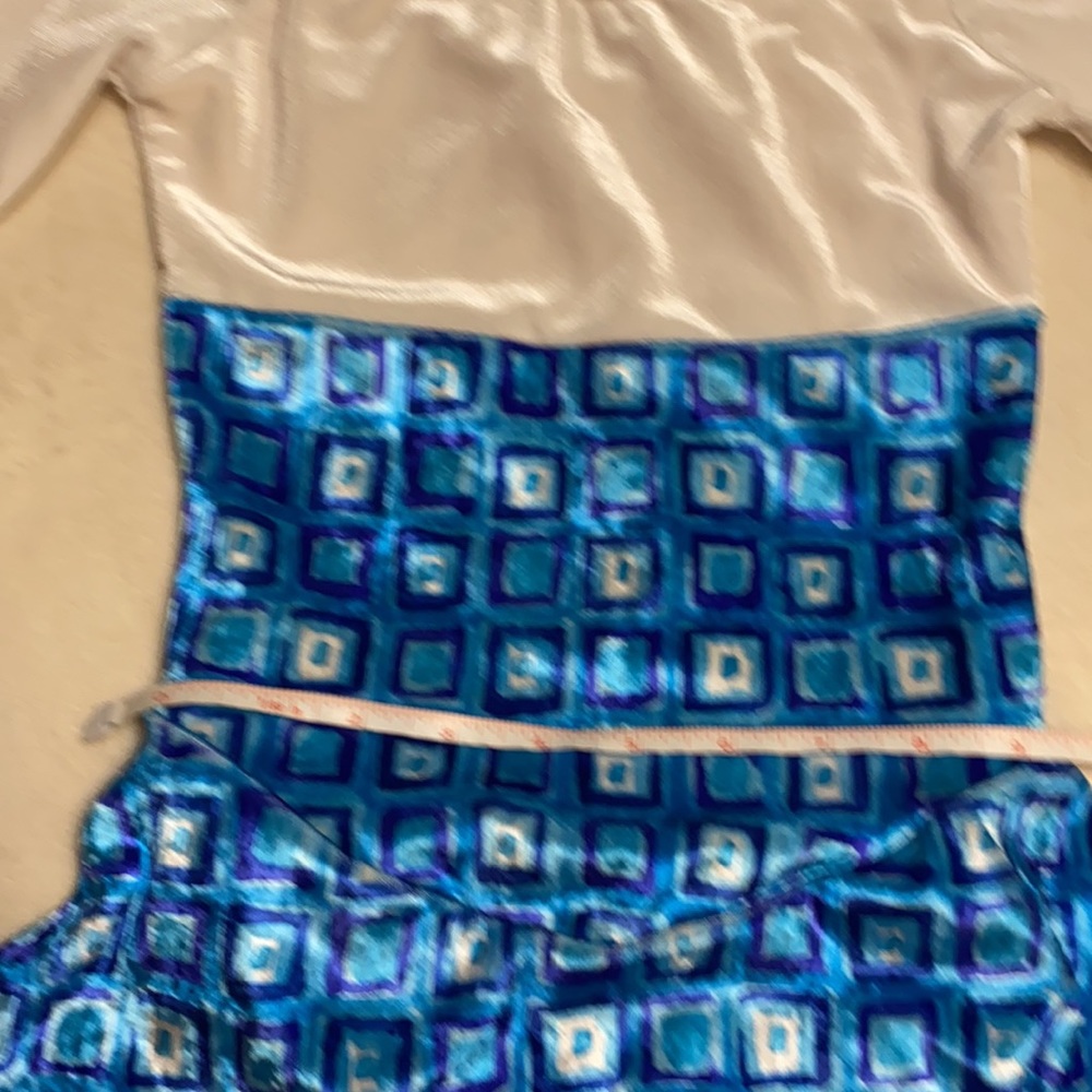 Blue white figure skating dress - Picture 6 of 6
